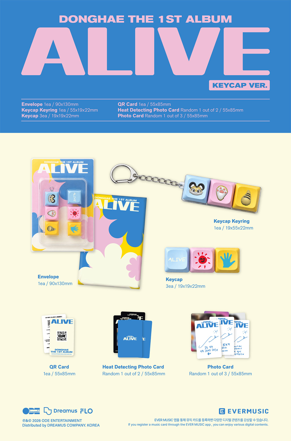 [Ktown4u Special Gift] DONGHAE - 1st Album [ALIVE] (KEYCAP Ver.)